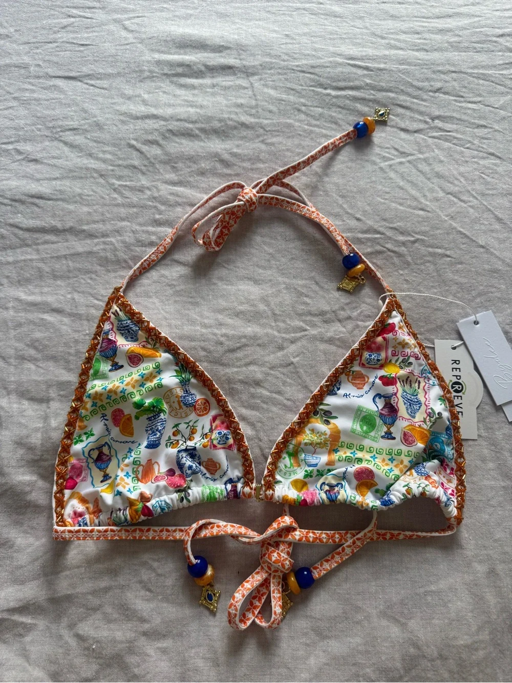 NWT Bydee Triangle Barcelona Bikini Top